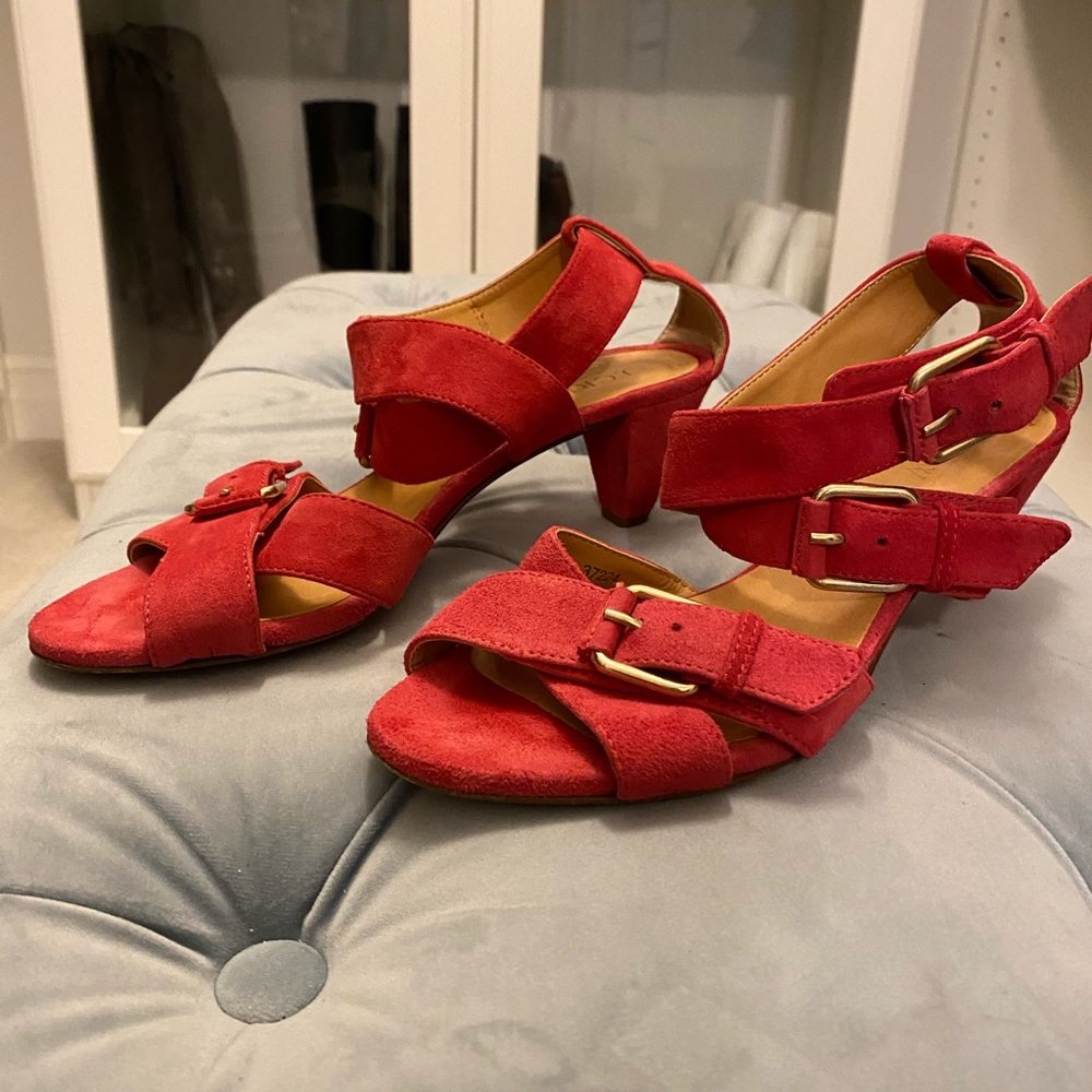 J.Crew Lucca Pink Suede Sandals - Picture 3 of 7